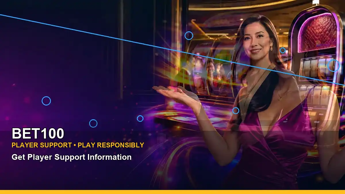BET100 mobile casino view with an adult Filipina host and a wide-action composition