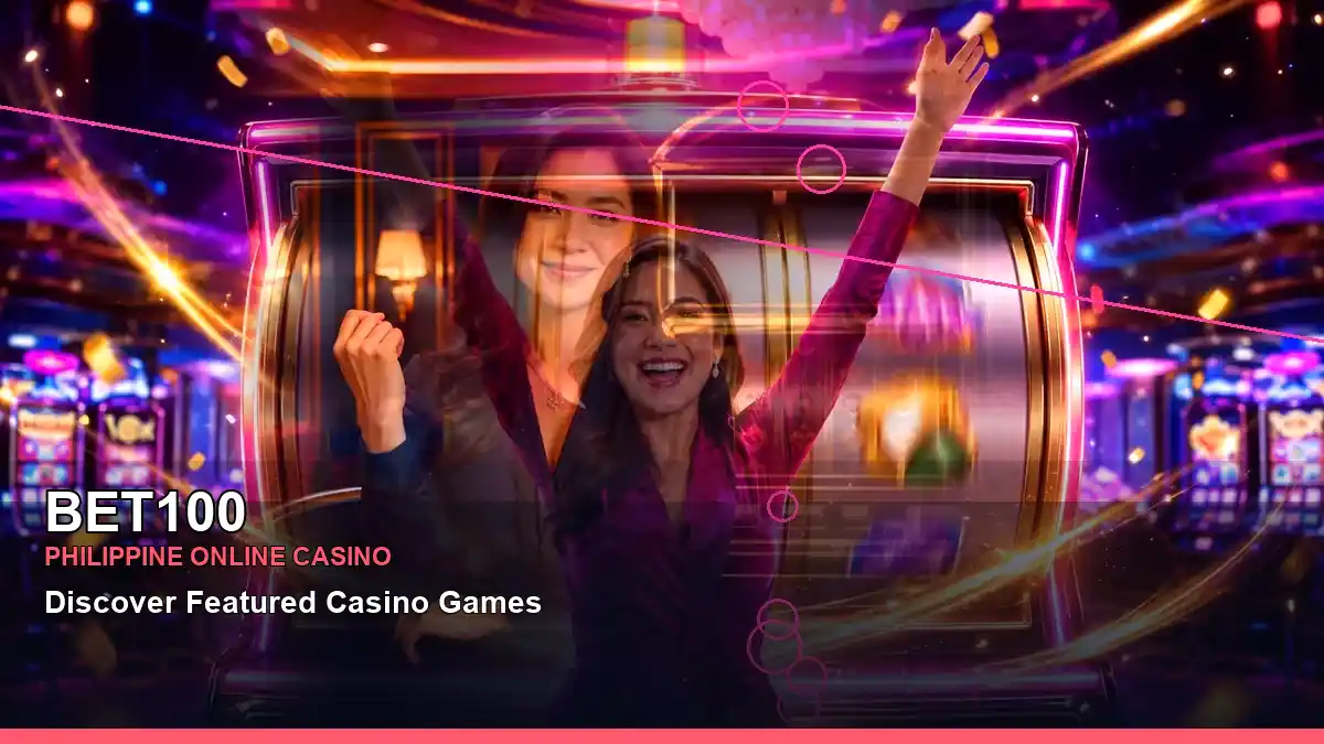 BET100 neon-inspired jackpot-style slot visuals in a centred layout for Philippine players
